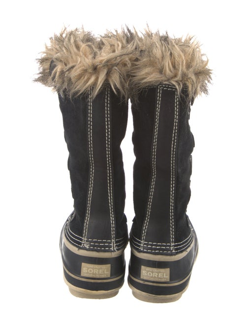 Sorel Suede Fur Trim Lace-Up Boots