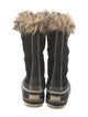 Sorel Suede Fur Trim Lace-Up Boots