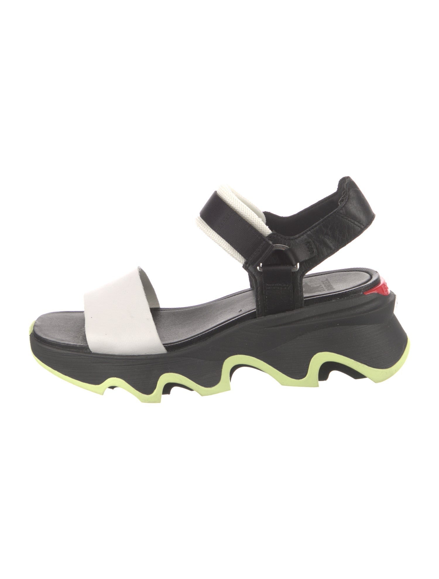 Sorel Leather Colorblock Pattern Slingback Sandals