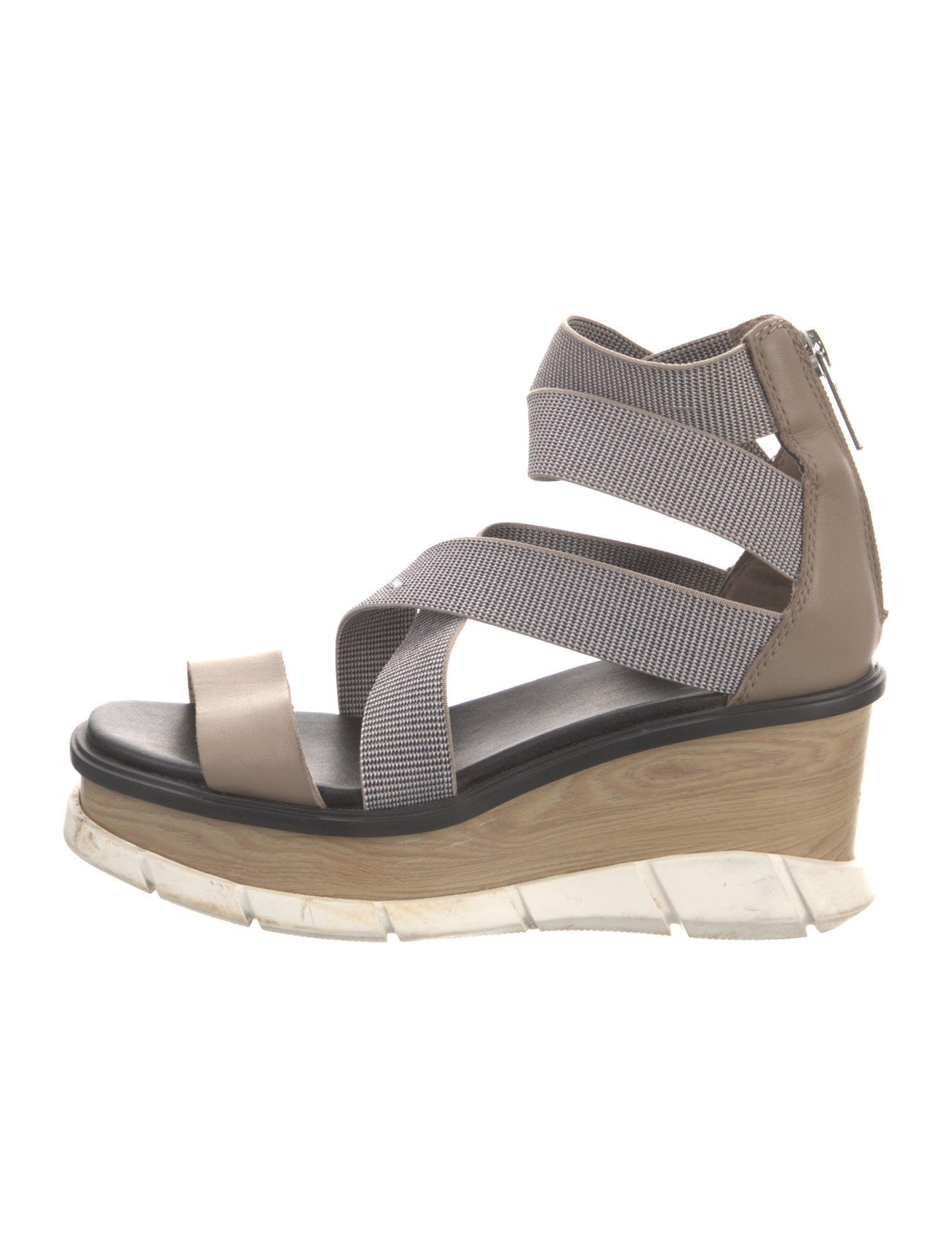 Sorel Leather Colorblock Pattern Sandals
