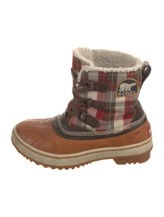 Sorel Leather Printed Snow Boots
