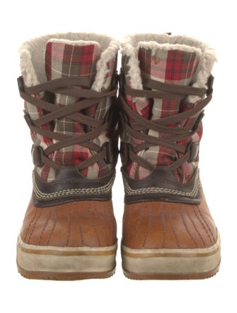 Sorel Leather Printed Snow Boots