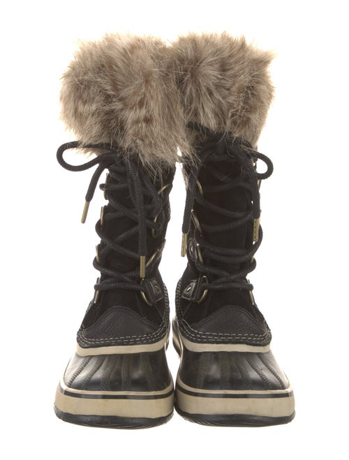Sorel Suede Faux Fur Trim Lace-Up Boots