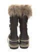 Sorel Suede Faux Fur Trim Lace-Up Boots