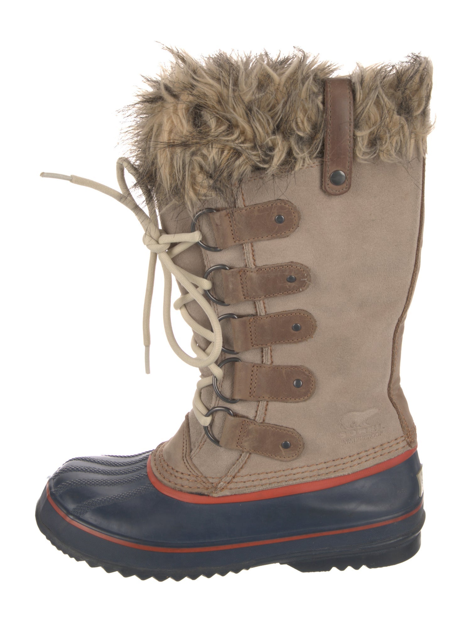 Sorel Suede Colorblock Pattern Snow Boots