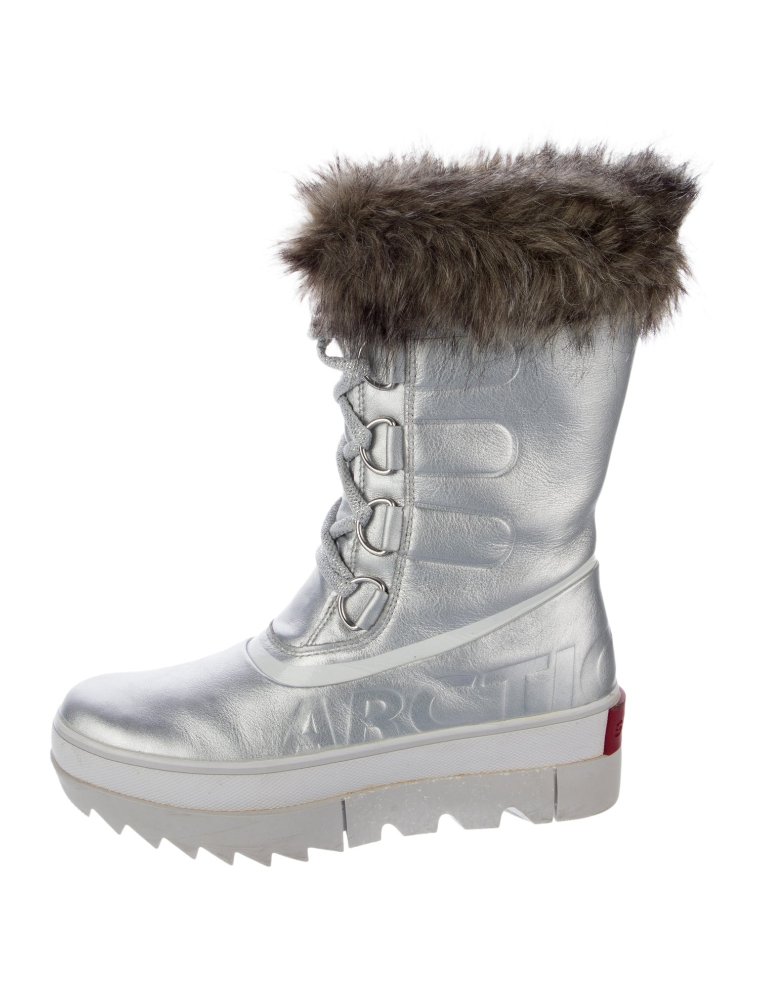 Sorel Leather Colorblock Pattern Lace-Up Boots
