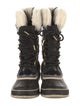 Sorel Suede Fur Trim Lace-Up Boots