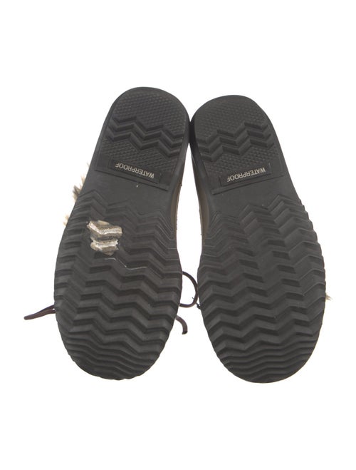 Sorel Suede Fur Trim Lace-Up Boots