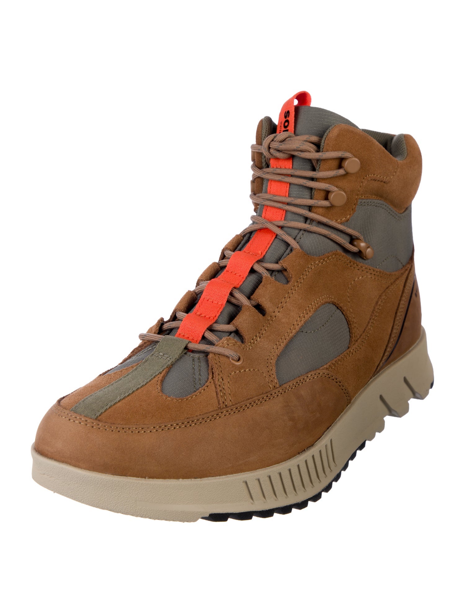 Sorel Suede Colorblock Pattern Hiking Boots