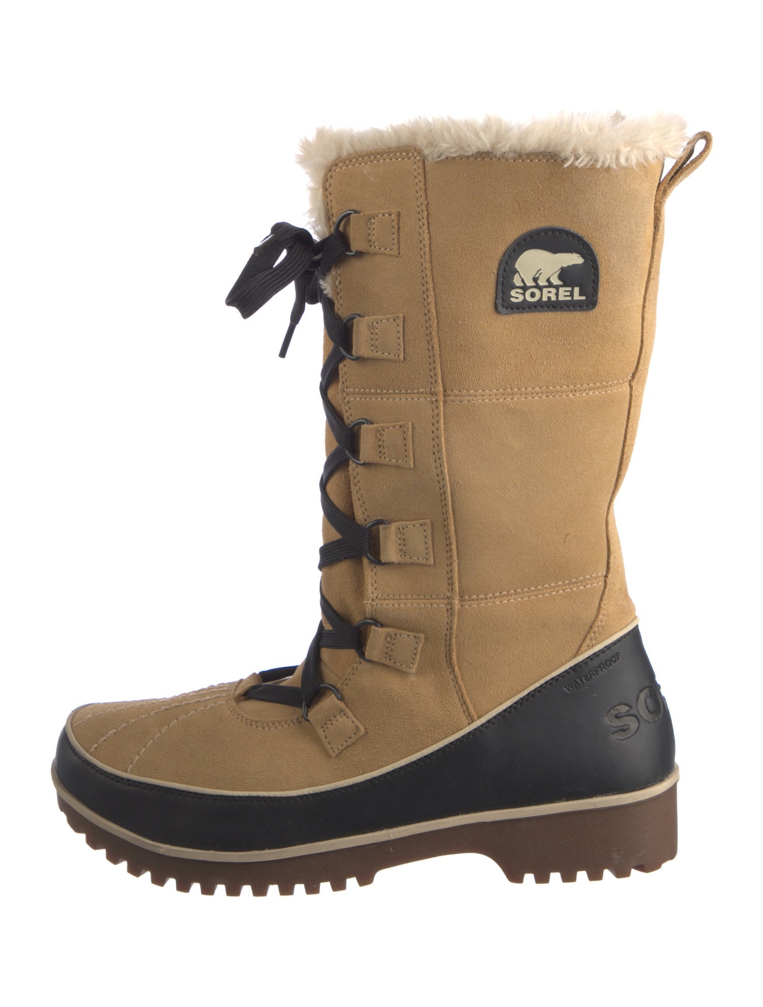 Sorel Suede Colorblock Pattern Snow Boots