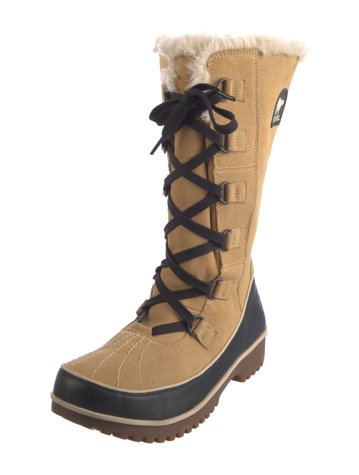 Sorel Suede Colorblock Pattern Snow Boots