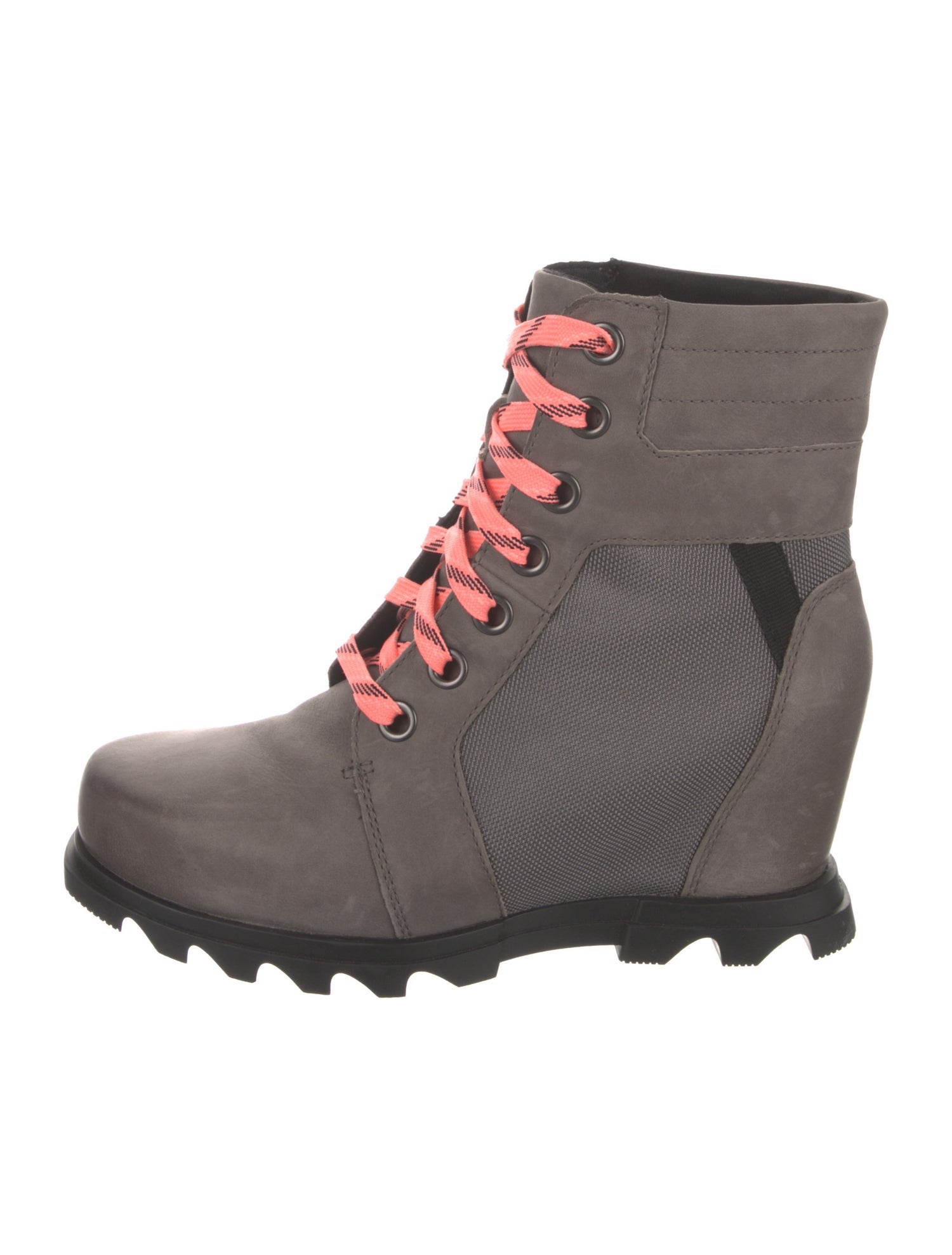 Sorel Suede Animal Print Combat Boots
