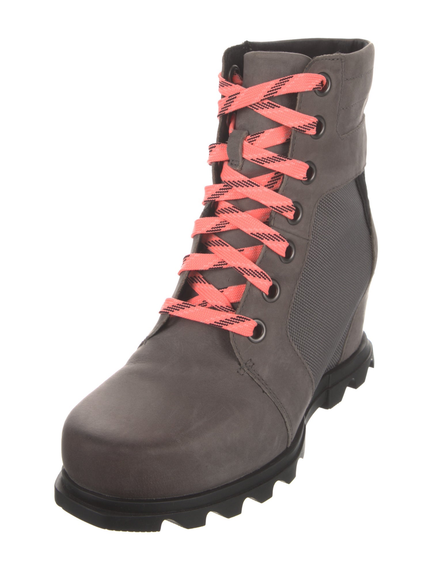 Sorel Suede Animal Print Combat Boots