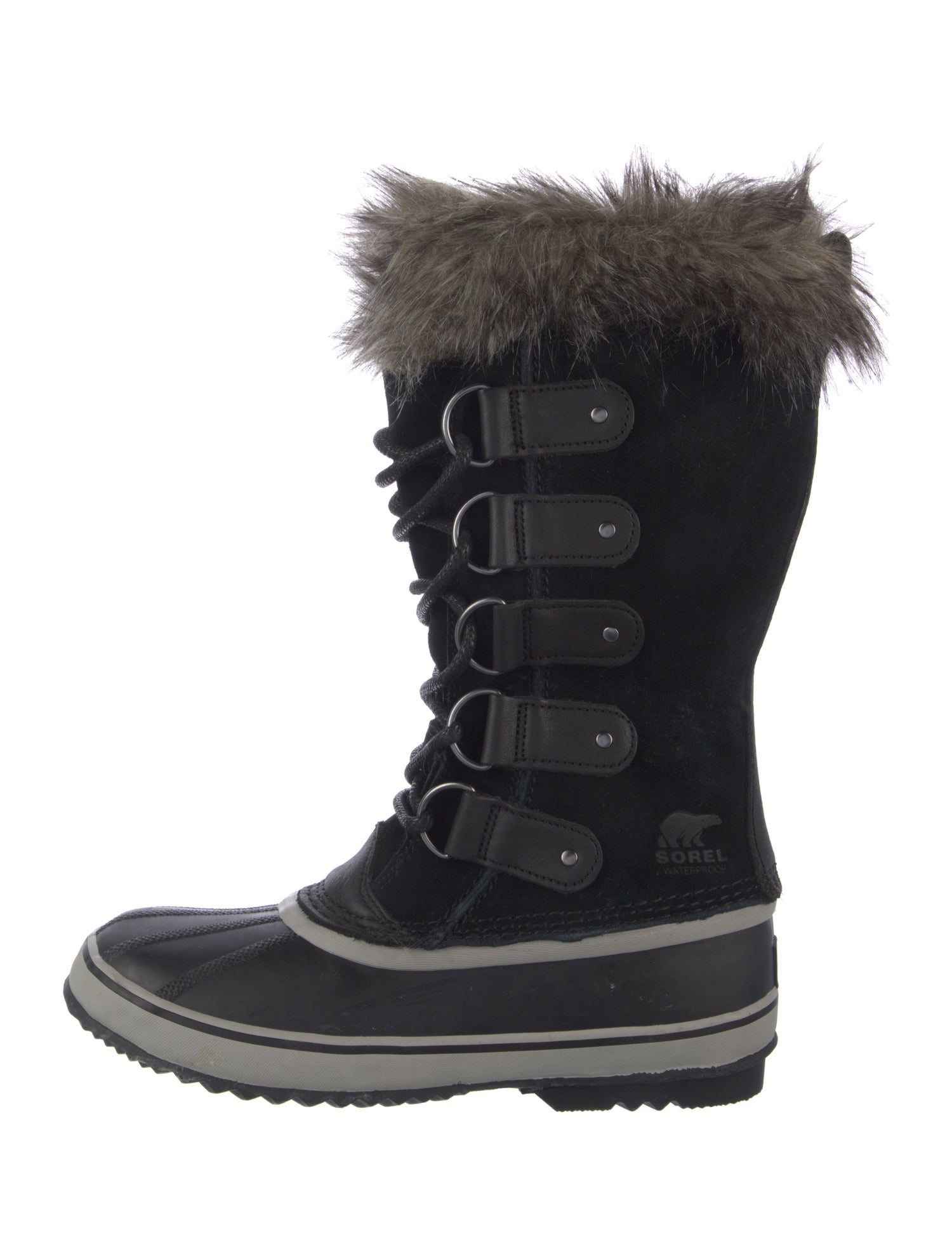 Sorel Suede Faux Fur Trim Lace-Up Boots