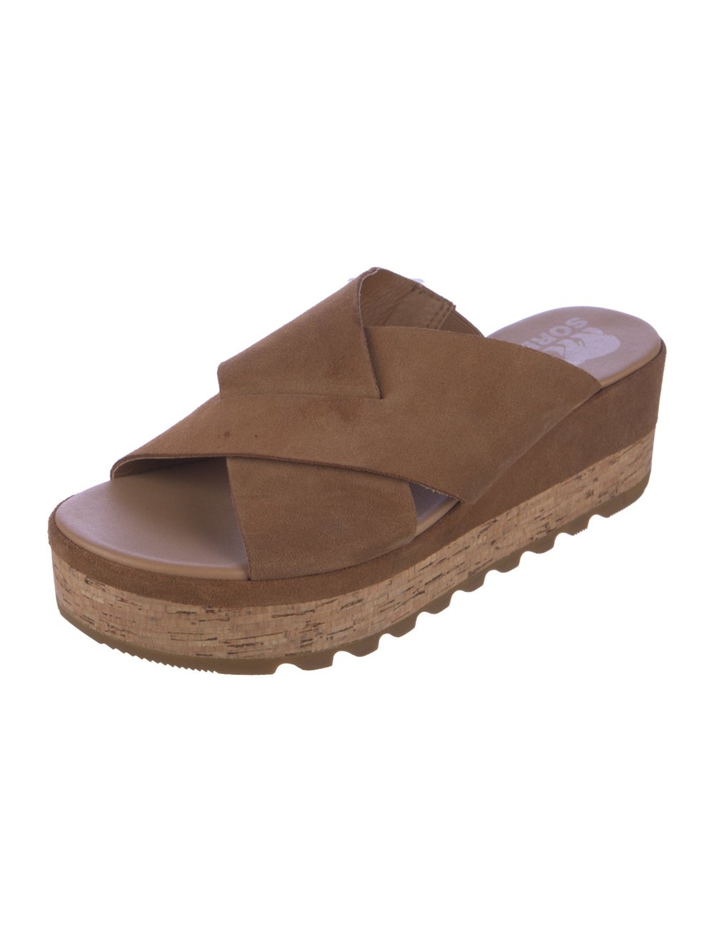 Sorel Suede Espadrilles Orange Platform Crossover… - image 2