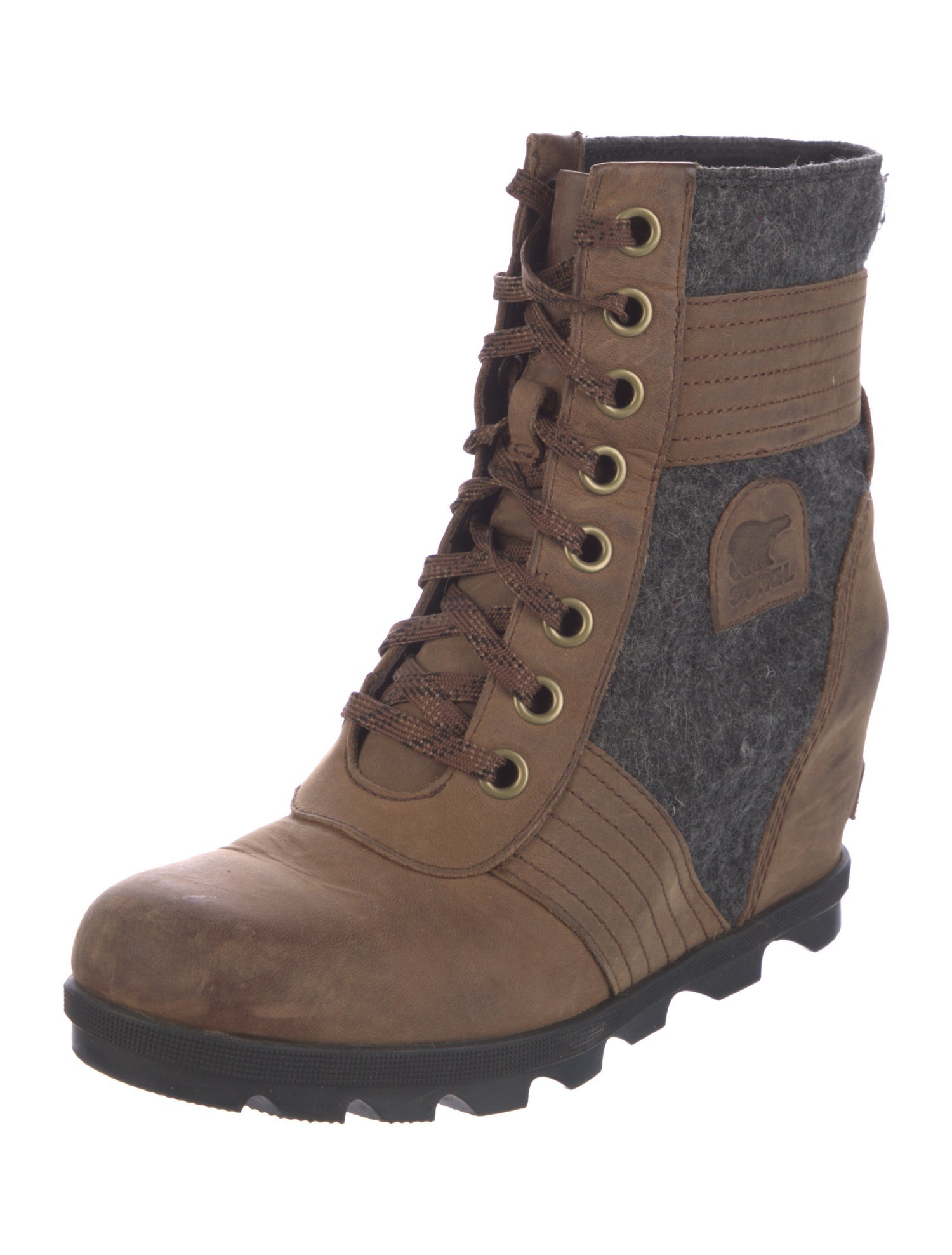 Sorel Leather Printed Lace-Up Boots