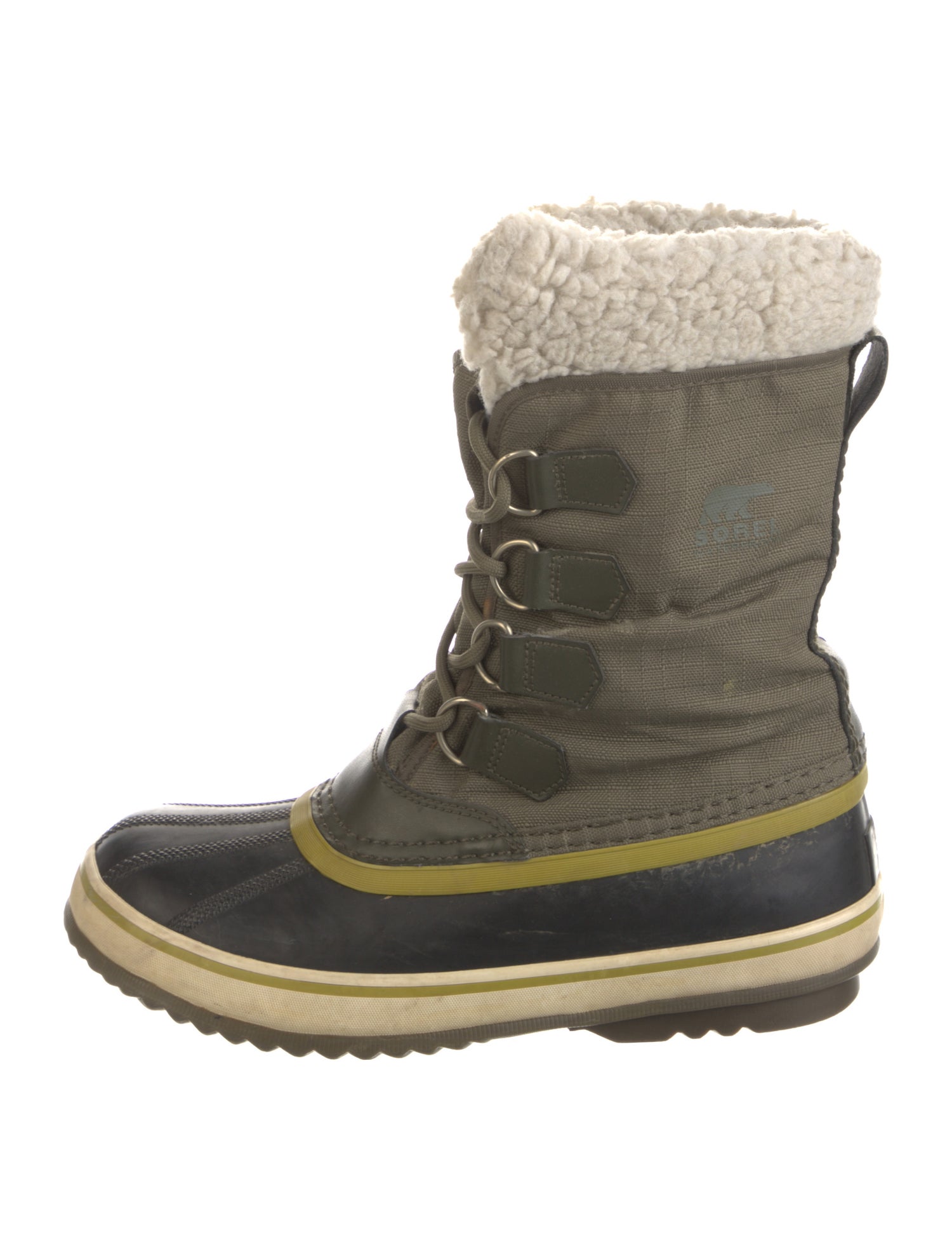 Sorel Canvas Colorblock Pattern Lace-Up Boots