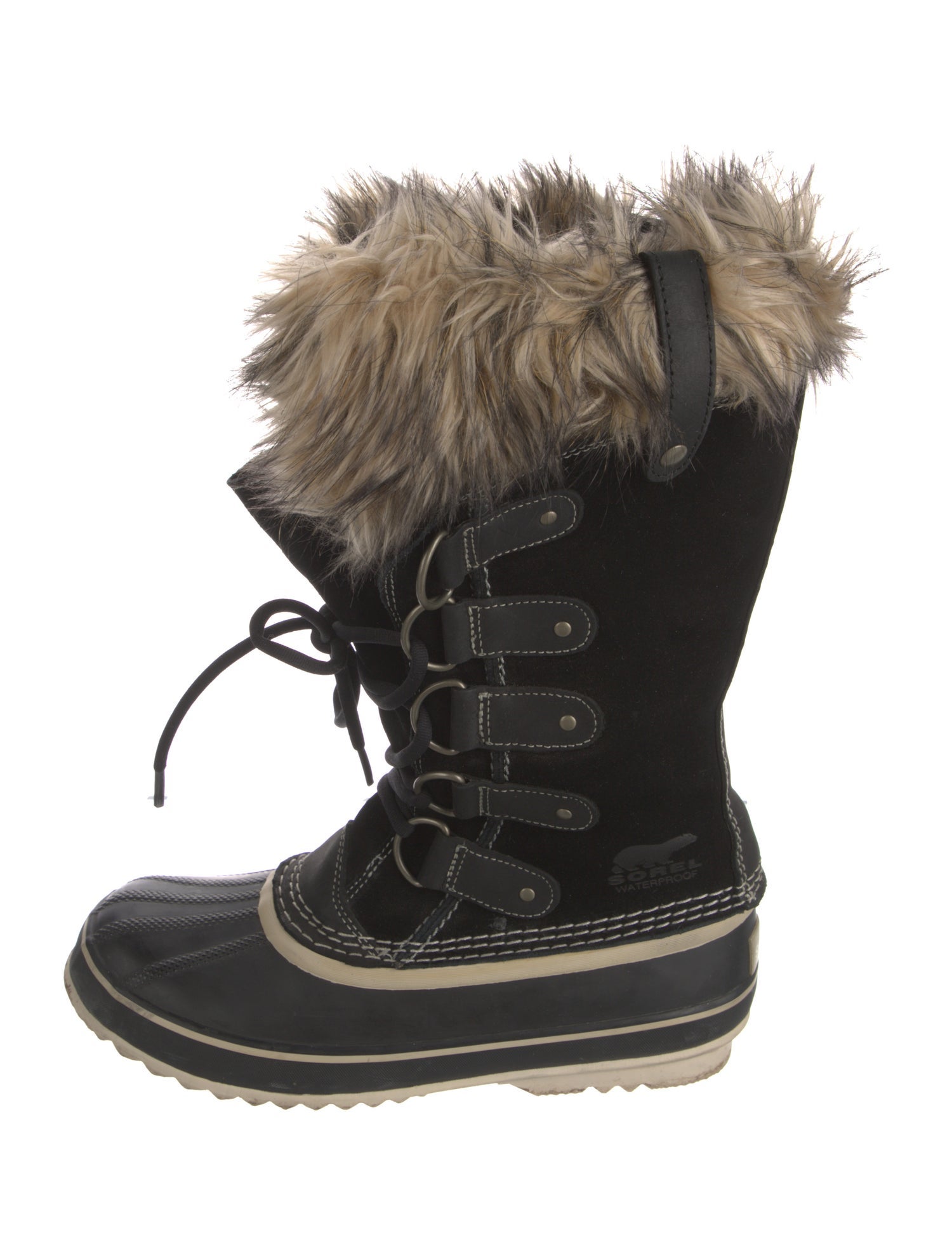 Sorel Suede Colorblock Pattern Lace-Up Boots