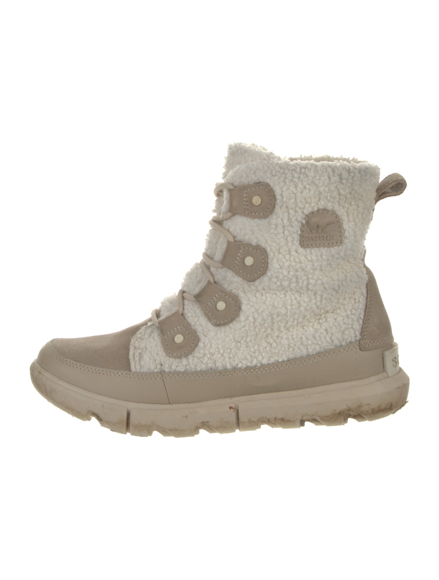 Sorel Suede Colorblock Pattern Lace-Up Boots