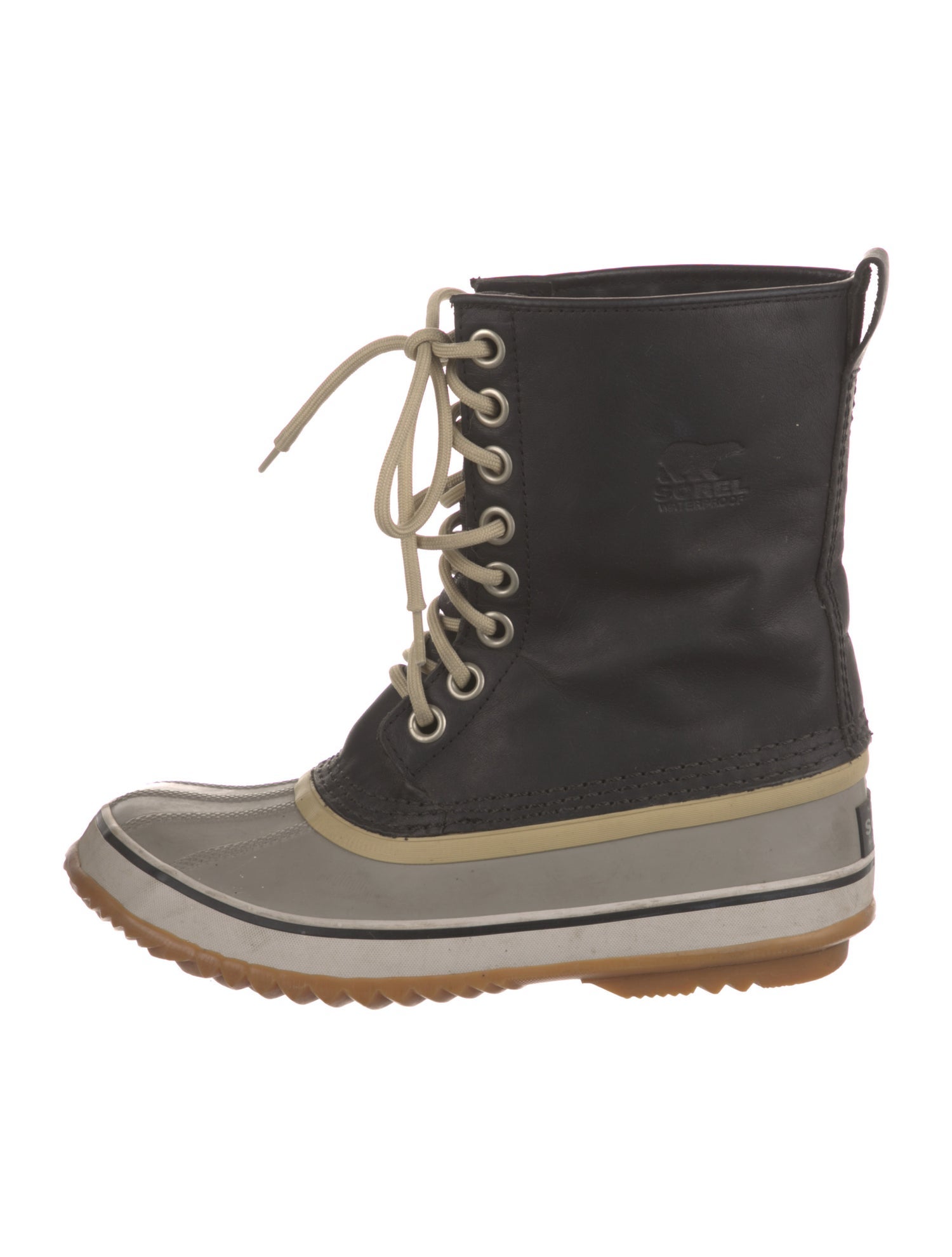 Sorel Suede Colorblock Pattern Lace-Up Boots