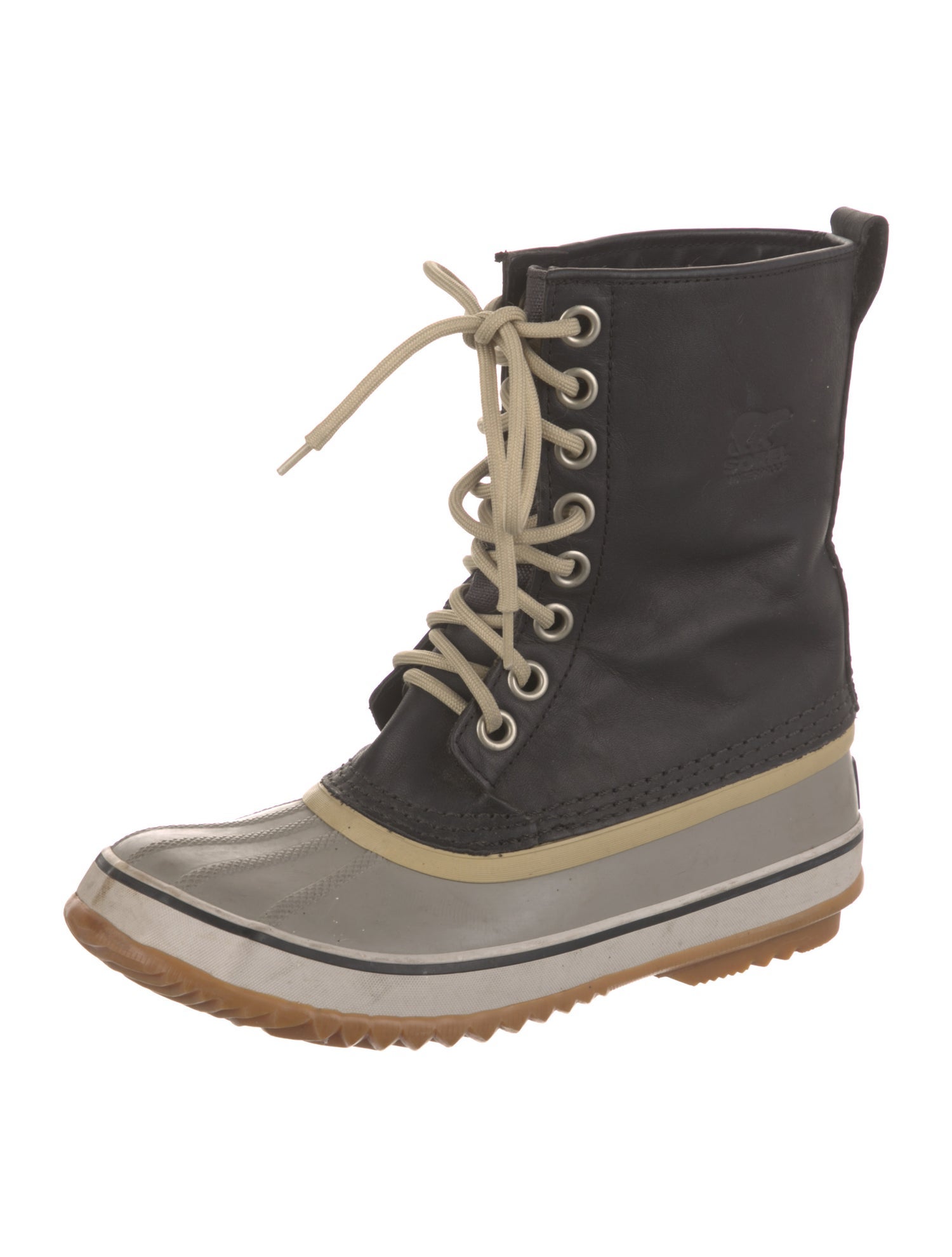 Sorel Suede Colorblock Pattern Lace-Up Boots