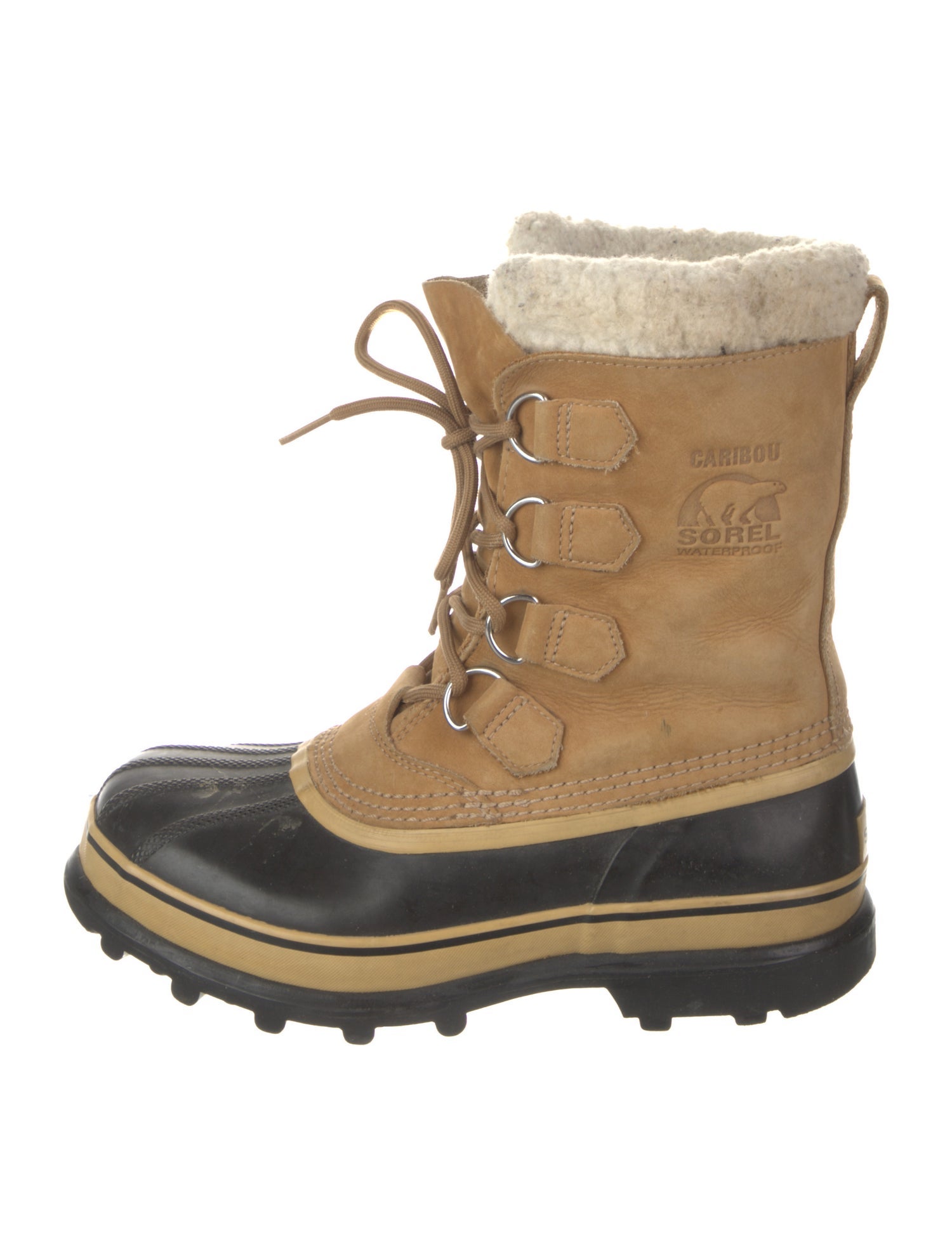 Sorel Leather Colorblock Pattern Lace-Up Boots