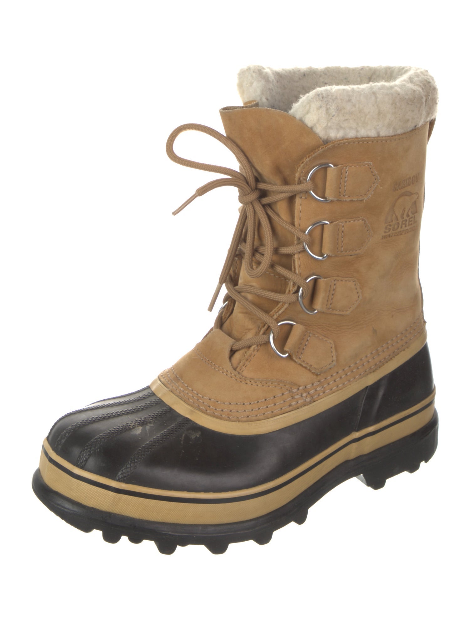 Sorel Leather Colorblock Pattern Lace-Up Boots