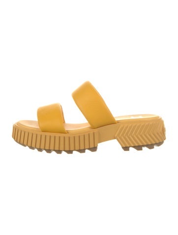 Pre-owned Sorel Rubber Slides In Yellow