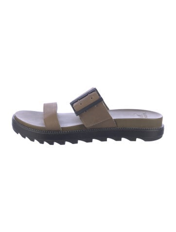 Pre-owned Sorel Leather Slides In Blue