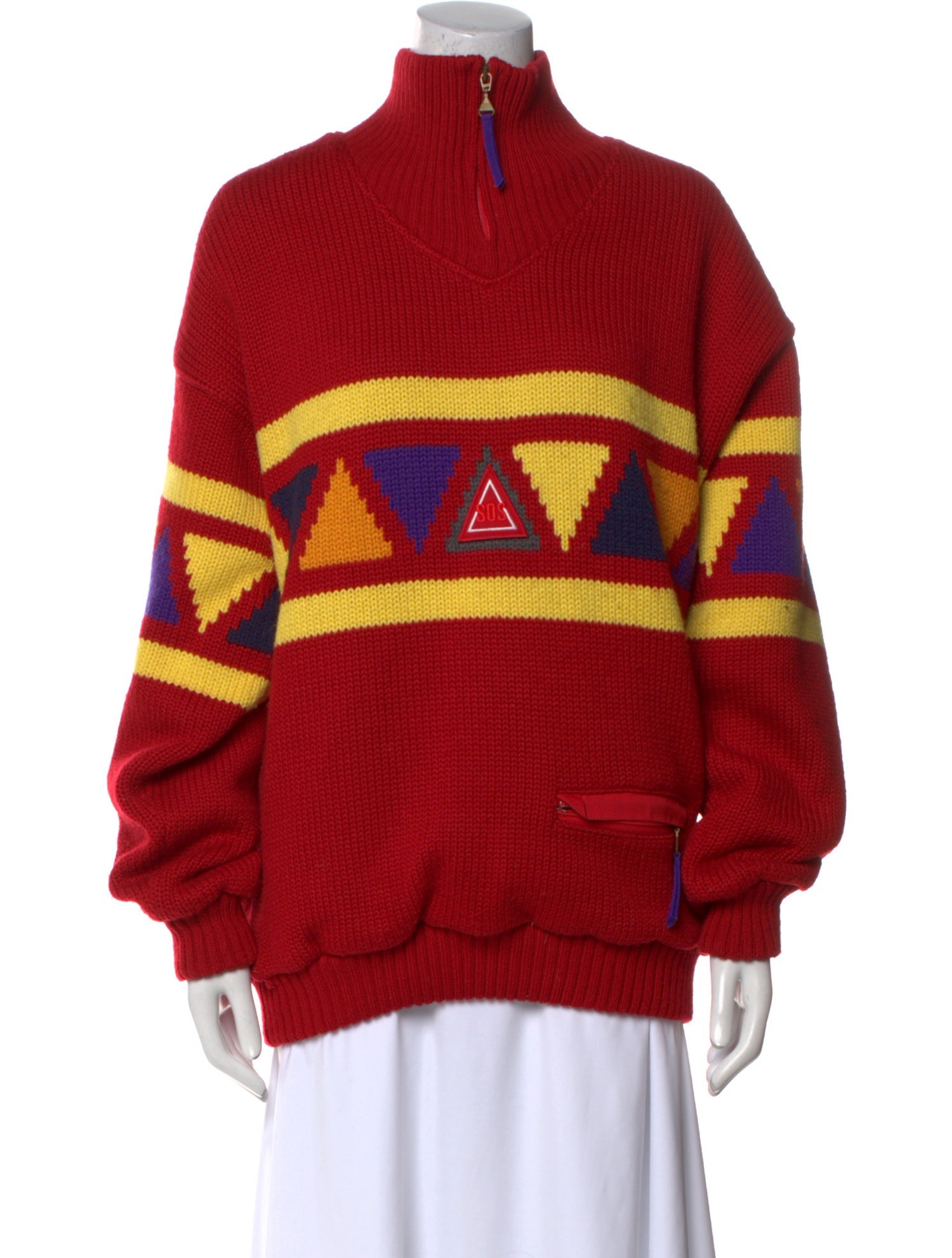 SOS Sportswear of Sweden Vintage Graphic Print Sweater