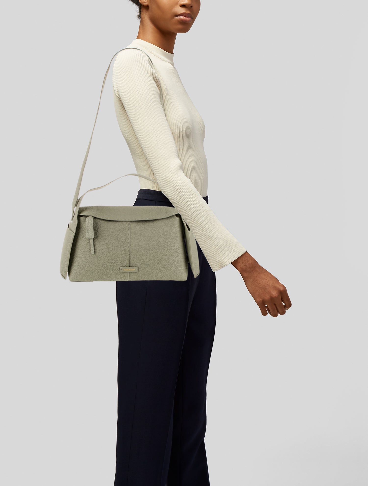 Songmont Leather Top Handle Bag