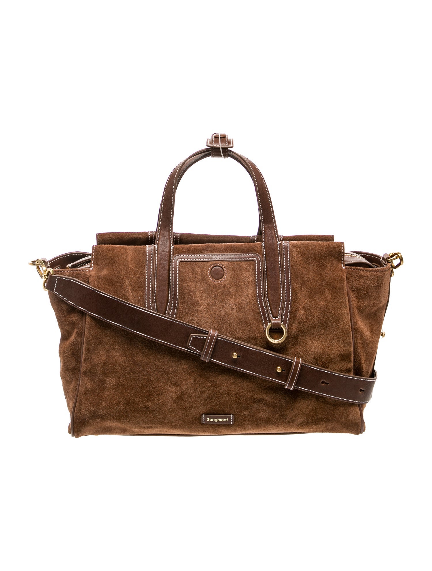 Songmont Suede Top Handle Bag