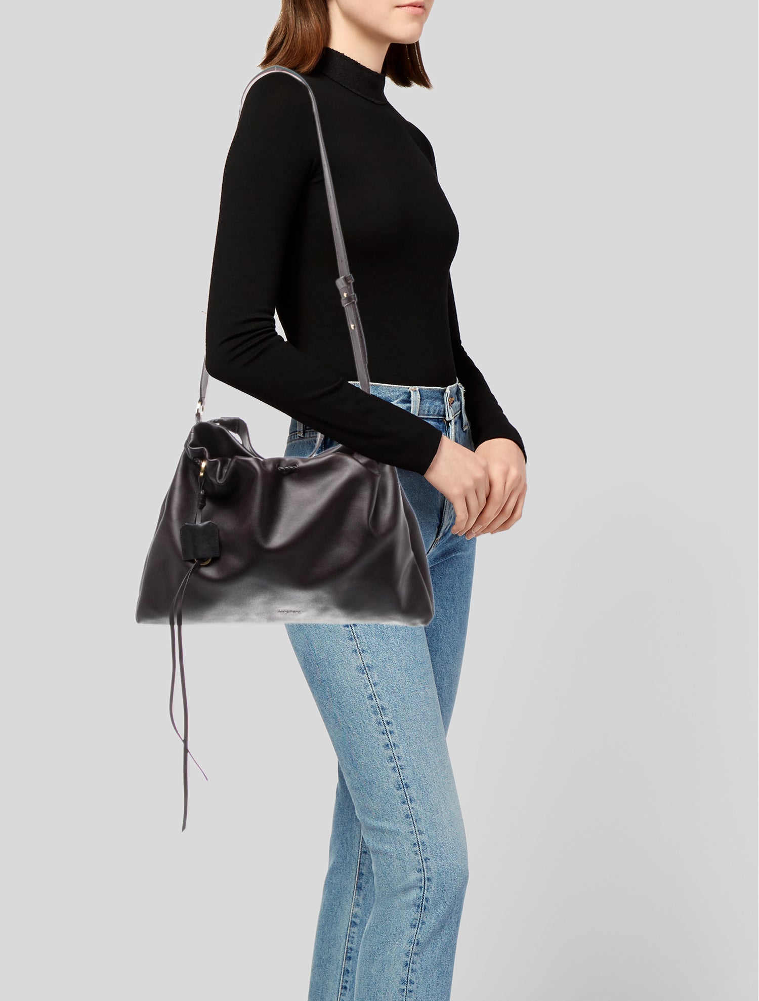 Songmont Leather Bucket Bag