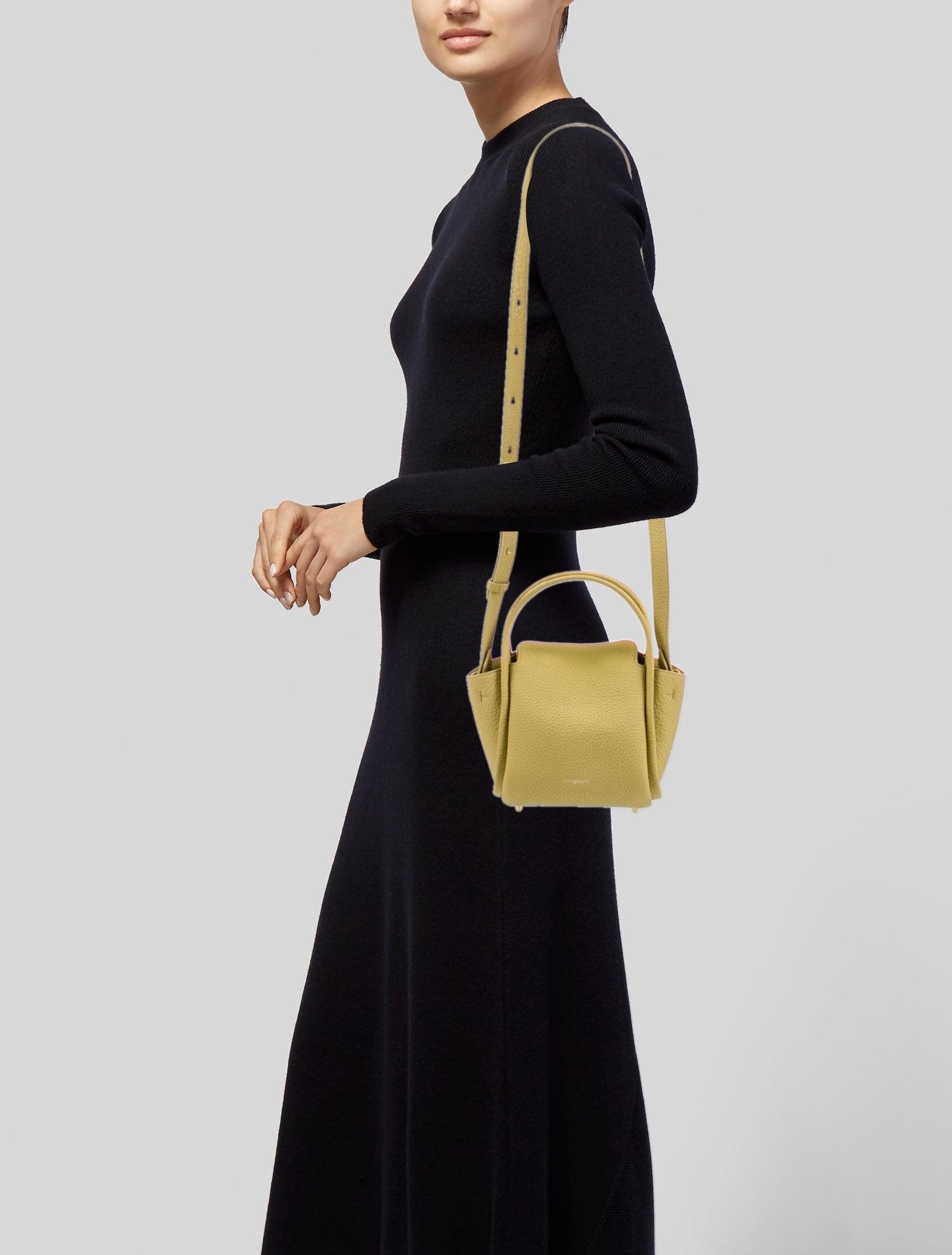 Songmont Leather Top Handle Bag