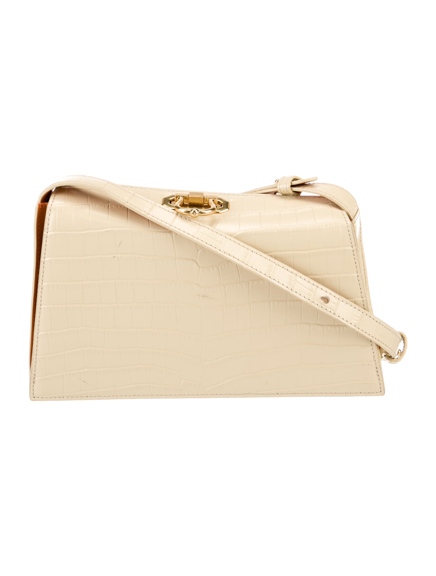 Songmont Embossed Leather Shoulder Bag