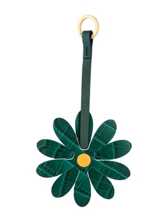 Songmont Leather Flower Charm Keychain