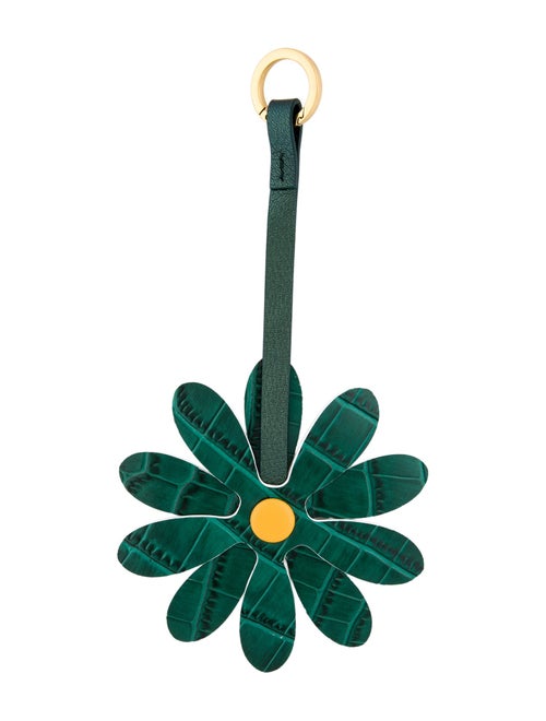 Songmont Leather Flower Charm Keychain