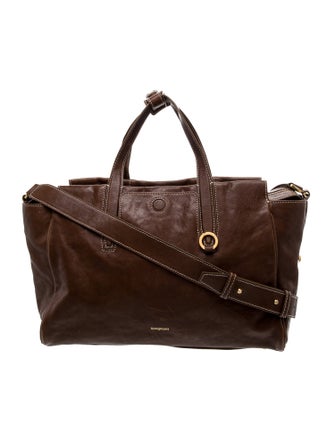 Songmont Leather Top Handle Bag