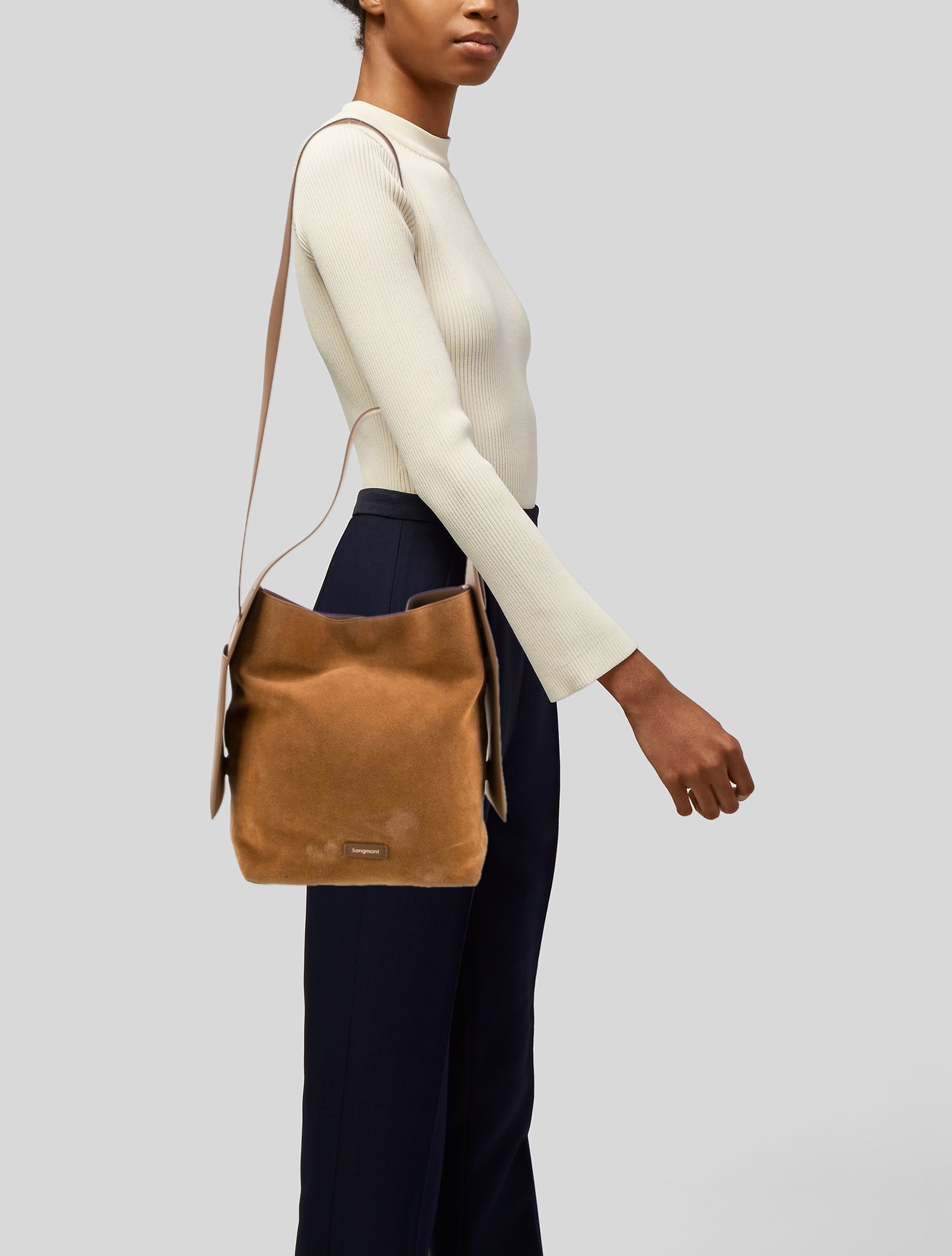 Songmont Suede Shoulder Bag