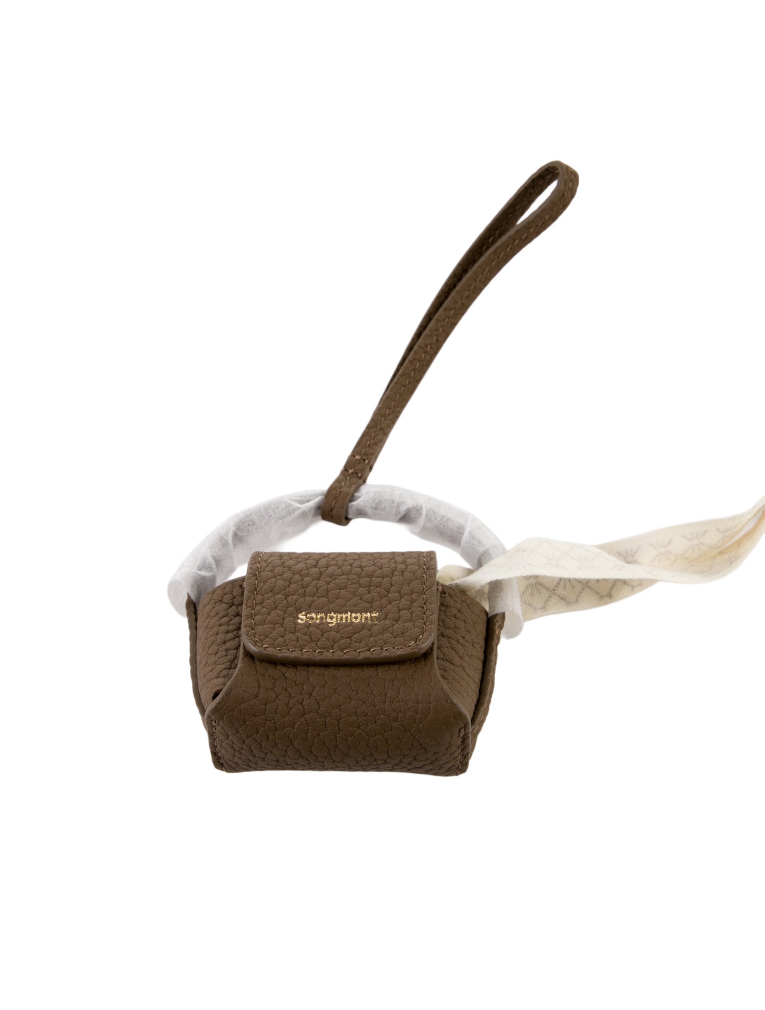 Songmont Brown Leather Airpods Case w/Tags