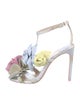 SOPHIA WEBSTER x LOVESHACKFANCY Satin Floral Print T-Strap Sandals