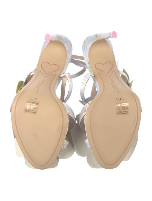 SOPHIA WEBSTER x LOVESHACKFANCY Satin Floral Print T-Strap Sandals