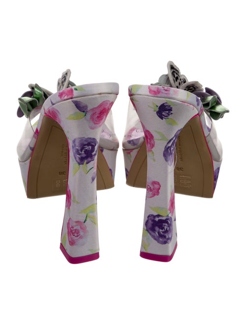 SOPHIA WEBSTER x LOVESHACKFANCY Floral Print Crystal Embellishments Slides