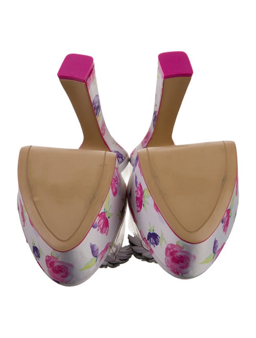 SOPHIA WEBSTER x LOVESHACKFANCY Floral Print Crystal Embellishments Slides