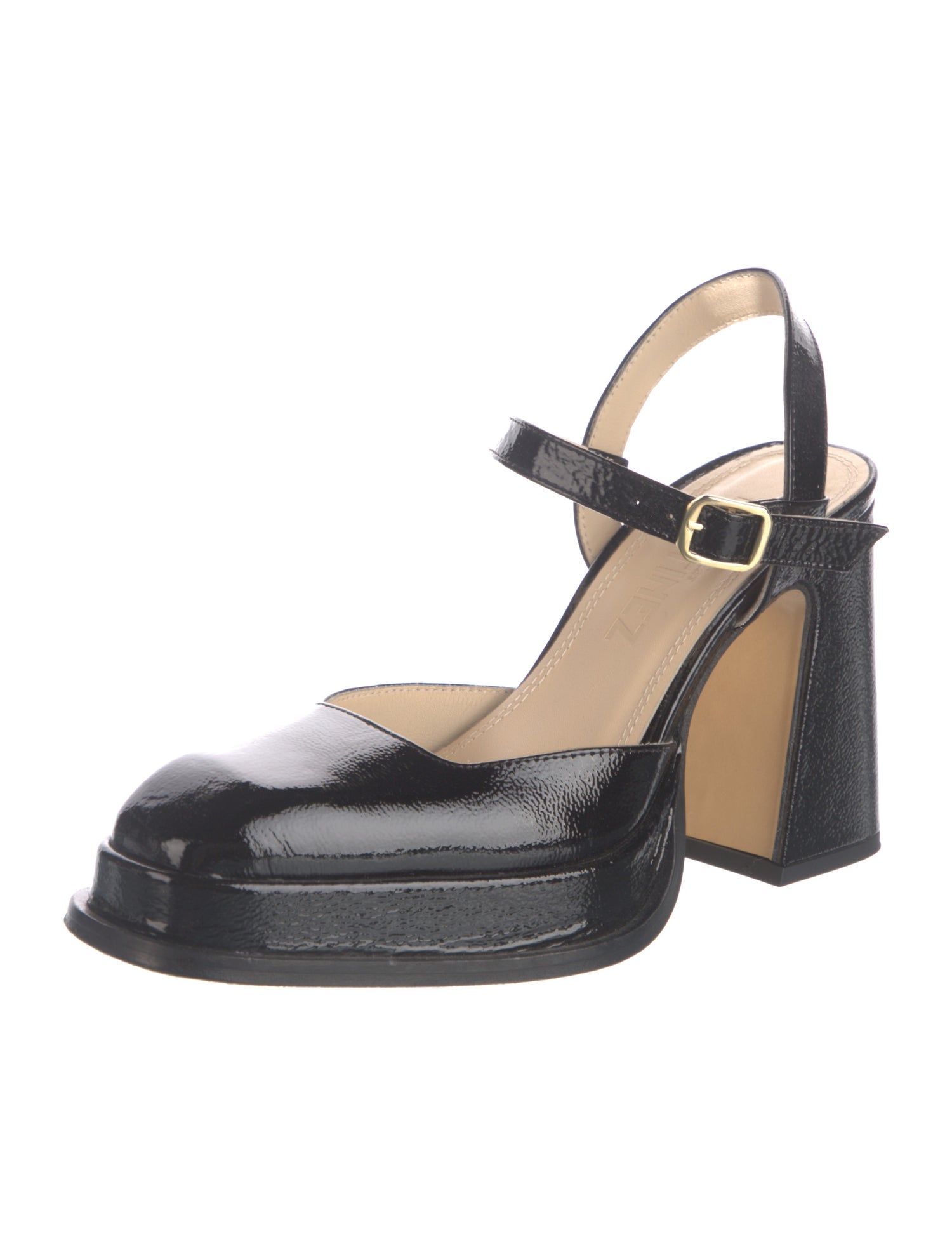 Souliers Martinez Leather Slingback Pumps