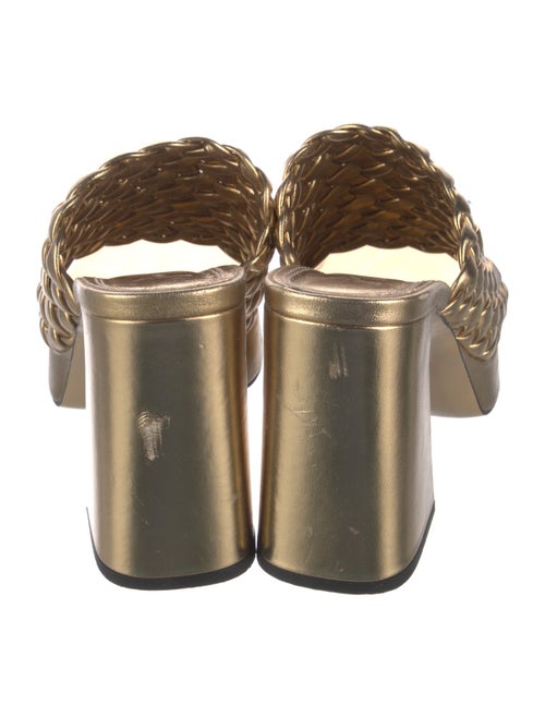 Souliers Martinez Leather Braided Accents Slides