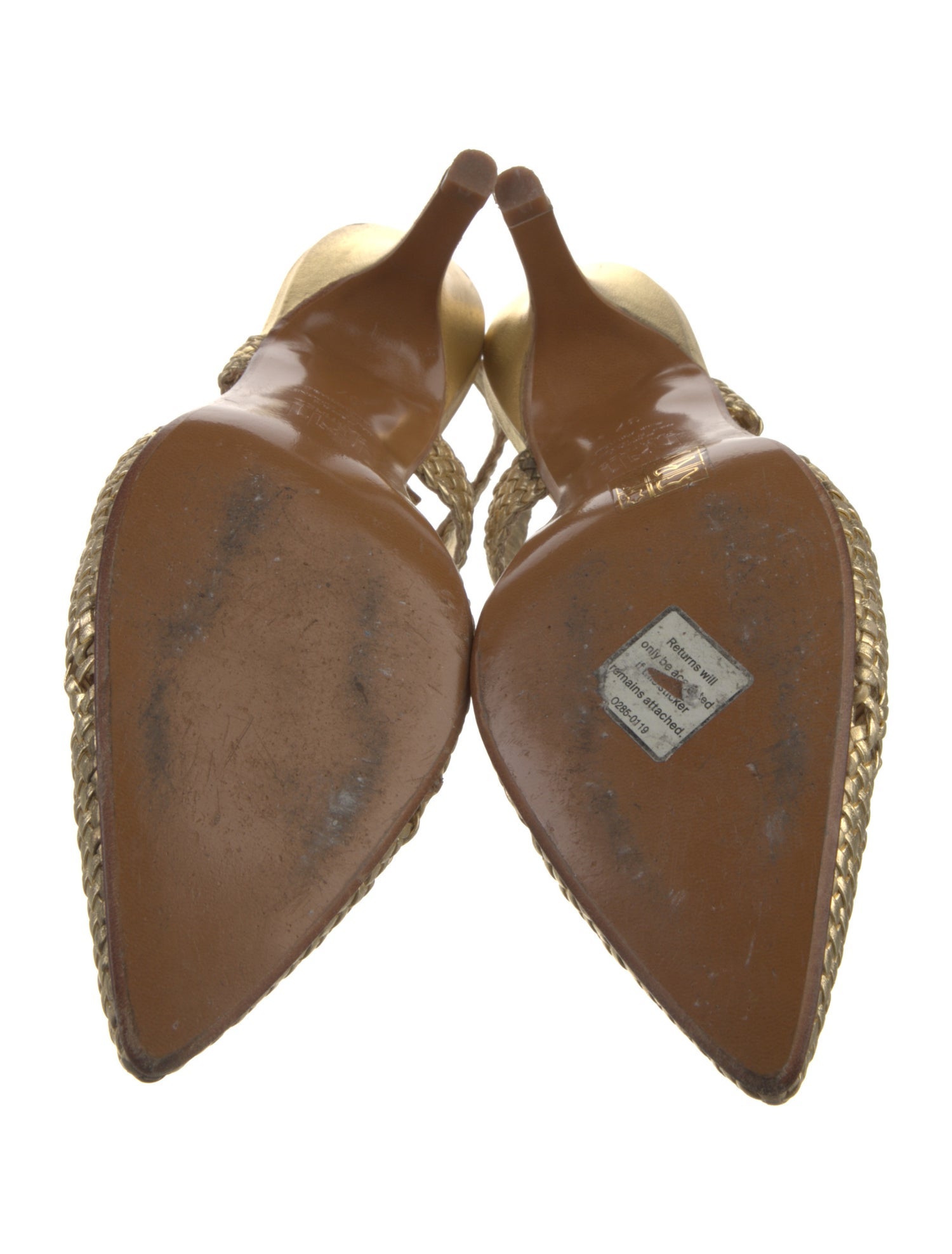 Souliers Martinez Leather Slingback Pumps