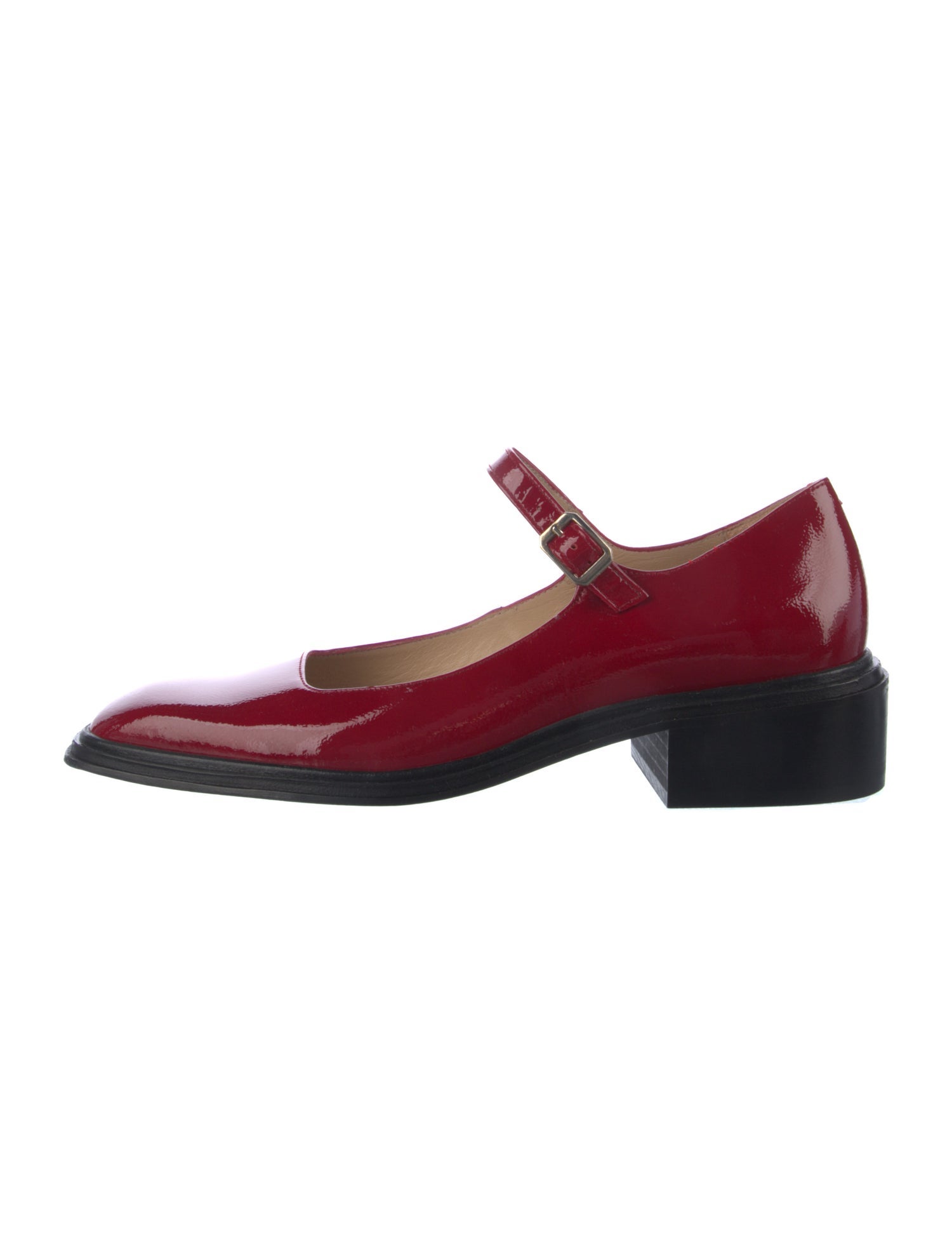 Souliers Martinez Patent Leather Mary Jane Flats
