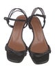 Souliers Martinez Leather Slingback Sandals