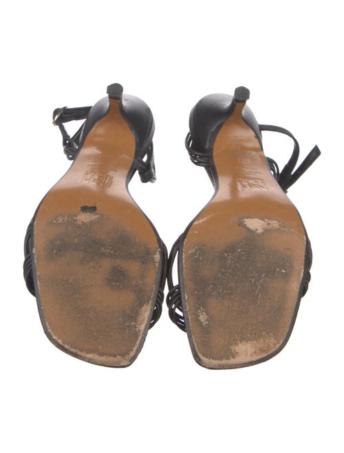 Souliers Martinez Leather Slingback Sandals